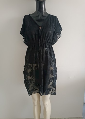 Dantel Detaylı Siyah pareo SM uyumlu - Görsel 14