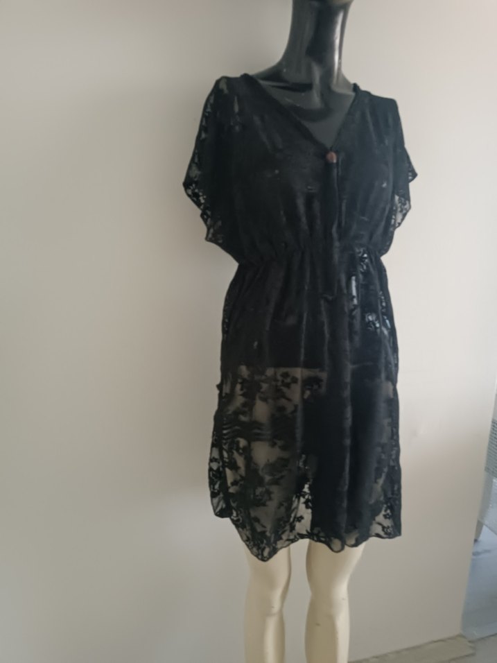 Dantel Detaylı Siyah pareo SM uyumlu - Görsel 2