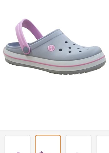 Crocs Gri Kadın Terlik Velcro Kayışlı 39 numara - Görsel 6