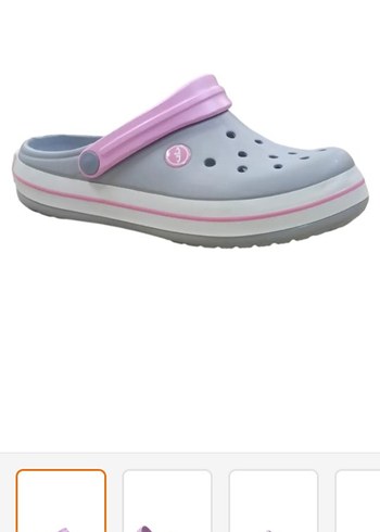 Crocs Gri Kadın Terlik Velcro Kayışlı 39 numara - Görsel 2