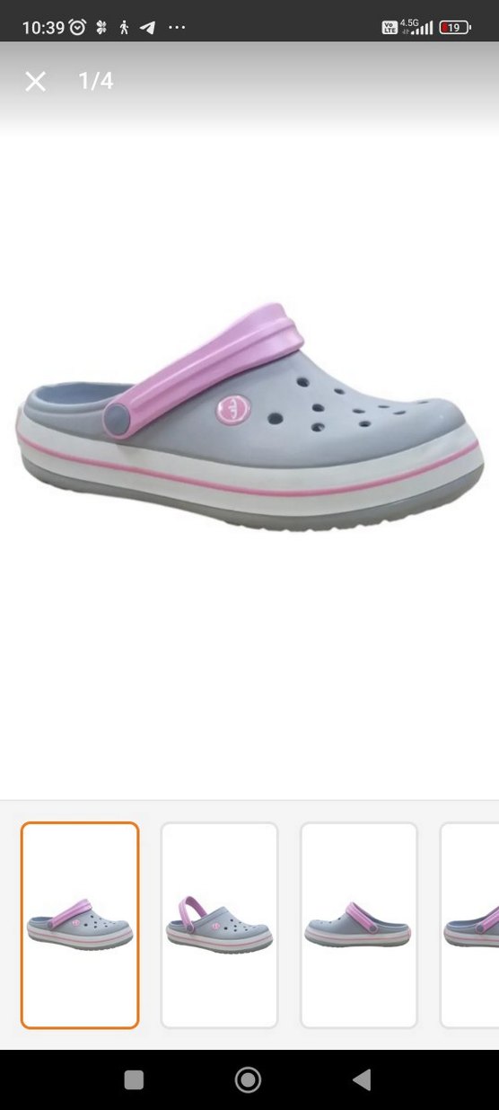Crocs Gri Kadın Terlik Velcro Kayışlı 39 numara - Görsel 2