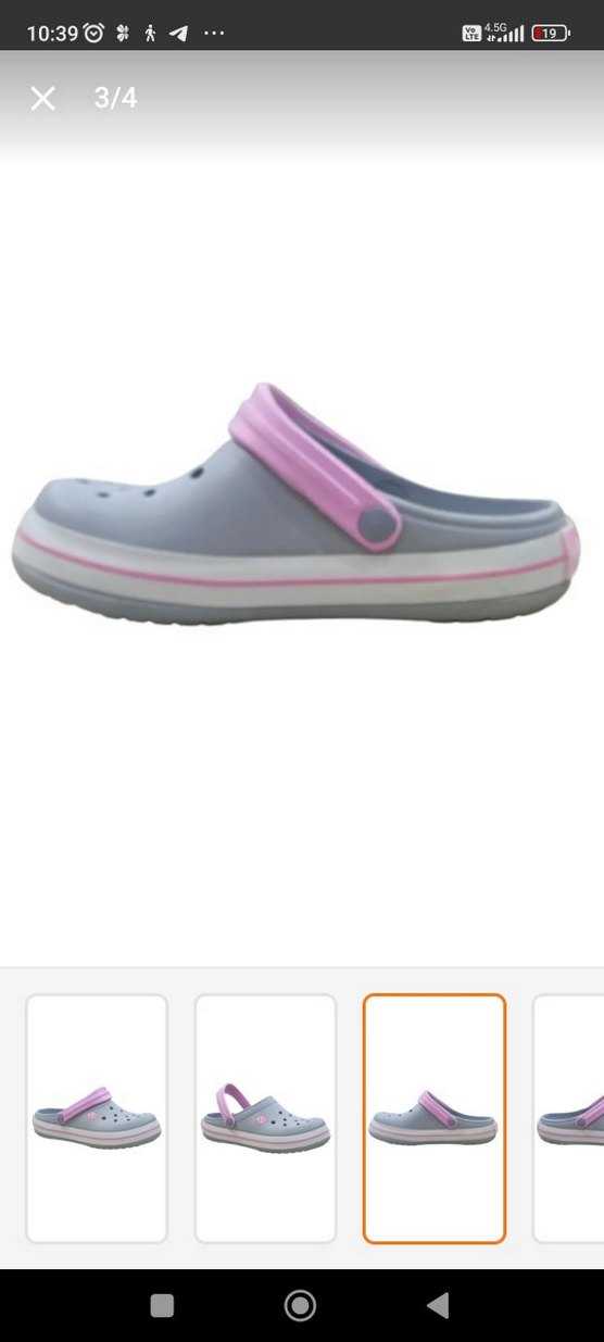 Crocs Gri Kadın Terlik Velcro Kayışlı 39 numara - Görsel 5
