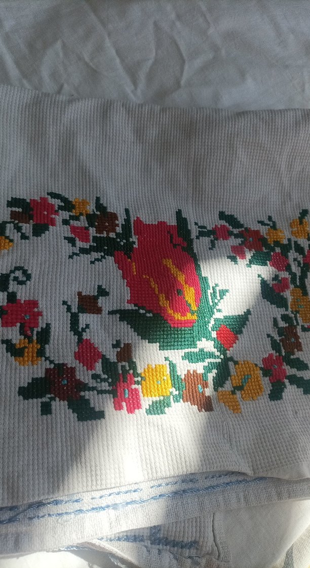 Çiçek Desenli Nakışlı Çok Renkli El İşi vitrin - Görsel 4