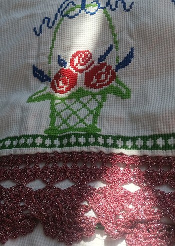 Renkli etamin buz dolap örtüsü - Görsel 2