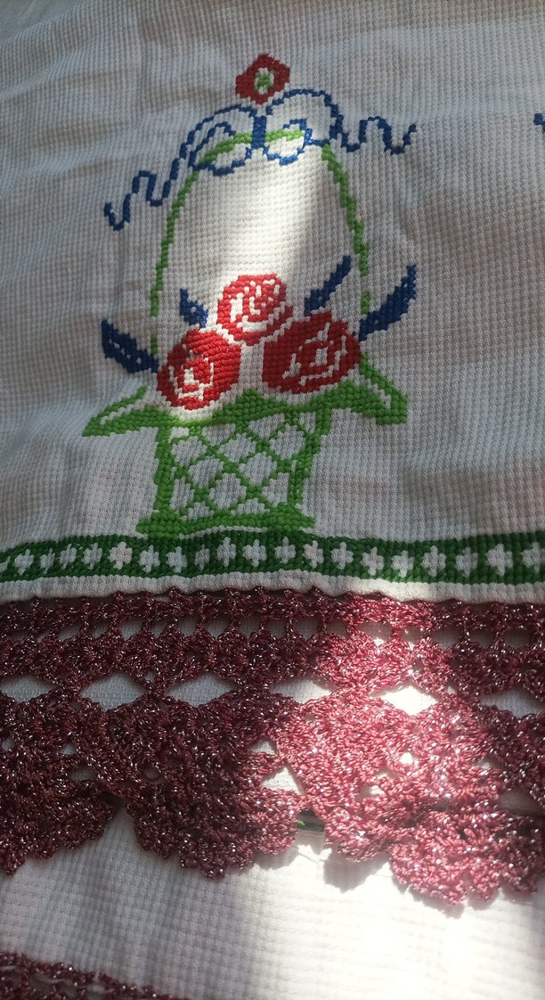 Renkli etamin buz dolap örtüsü - Görsel 2