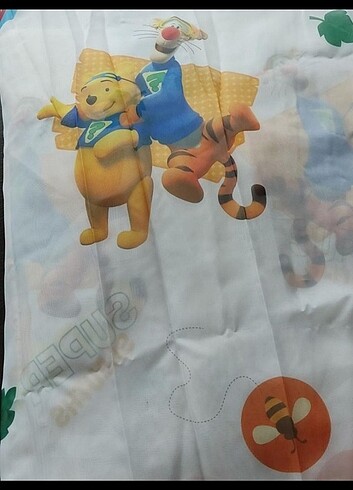 Winnie Pooh Taç çocuk perdesi