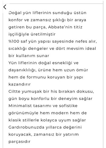 Orjinal Italy Sıfır ABBATE UOMO Saf Yün - Görsel 8