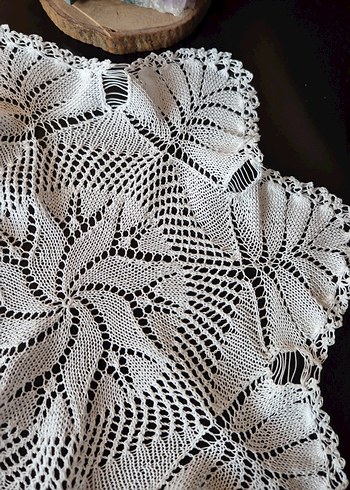 Bohem Etnik El Örgüsü Dantel Örtü - Görsel 6