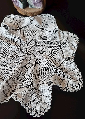 Bohem Etnik El Örgüsü Dantel Örtü - Görsel 7