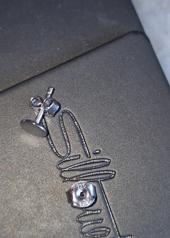 925 Ayar Gümüş Minimalist Unisex Küpe - Görsel 4