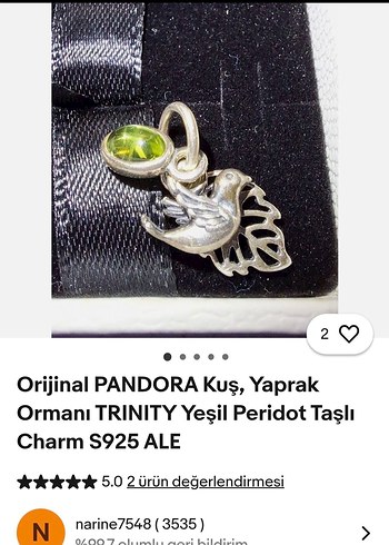 Orjinal PANDORA marka Peridot Taşlı KÜPE - Görsel 7