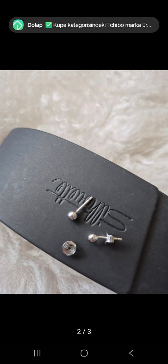 925 Ayar Gümüş Minik Top Küpe( Unisex) - Görsel 2