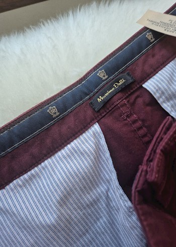 Massimo Dutti Orjinal Massimo Dutti Bordo Pamuk Pantolon