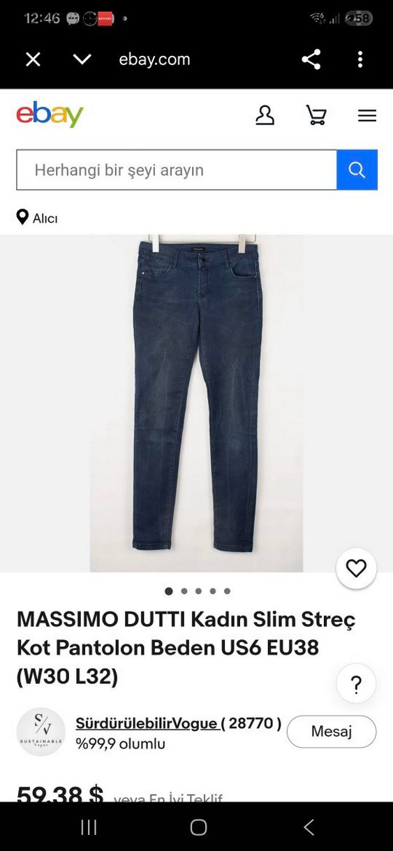 Orjinal Sıfır Massimo Dutti Pamuk Pantolon — görsel 10/11