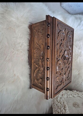 Antika Ceviz Takı Sandığı - Görsel 8