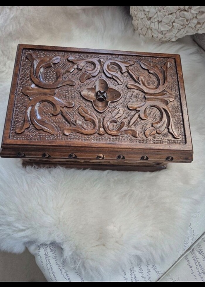 Antika Ceviz Takı Sandığı - Görsel 4