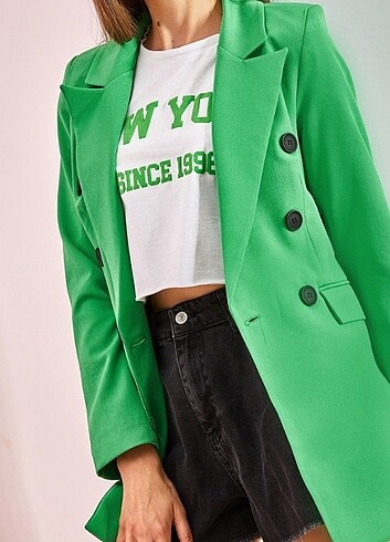 36 Beden yeşil Renk Blazer ceket 
