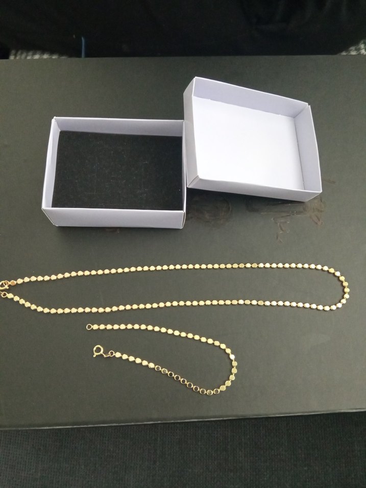 Zincir Detaylı Altın Kadın Kolye - Görsel 2