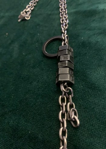 Diesel Uzun Siyah Zincir Detaylı Kolye - Görsel 2
