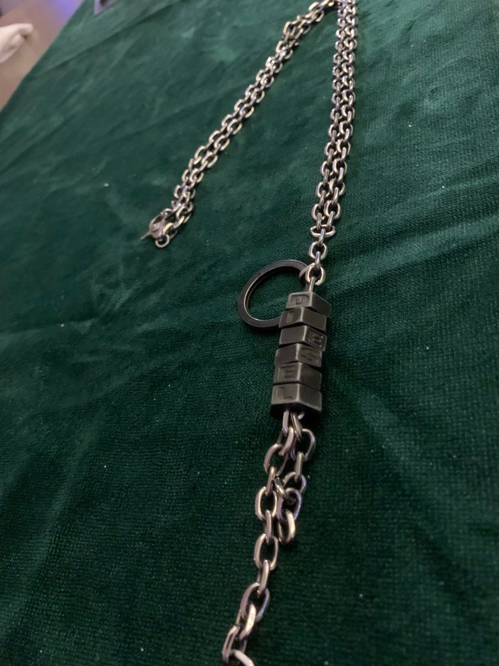Diesel Uzun Siyah Zincir Detaylı Kolye - Görsel 3