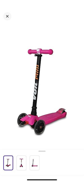 Beden Voit Mini 3 Teker Scooter -Fuşya pembe