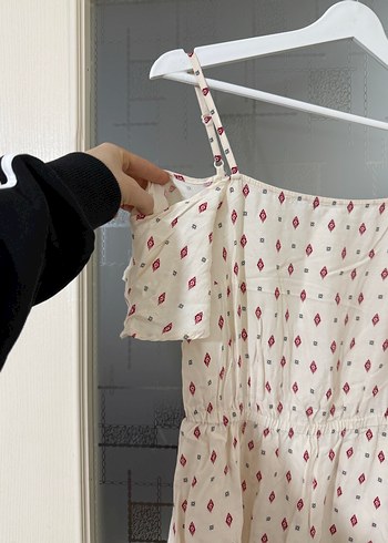 Bohem Etnik Desenli Mini Elbise - Görsel 5