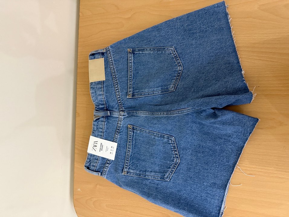 Kadın Mavi Denim Mini Şort - Görsel 4
