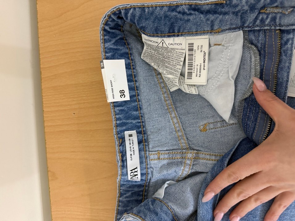 Kadın Mavi Denim Mini Şort - Görsel 3
