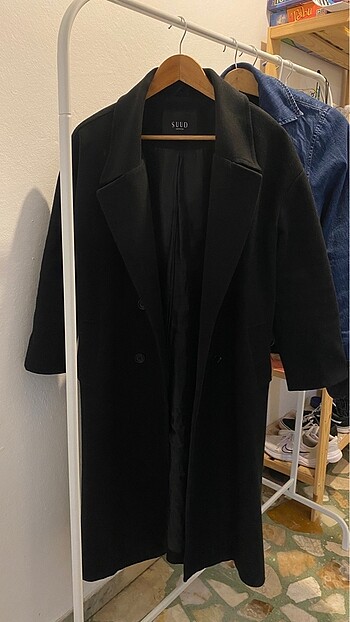 Siyah 34/XS beden kaşe kaban