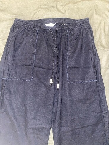 H&M marka keten lacivert pantalon