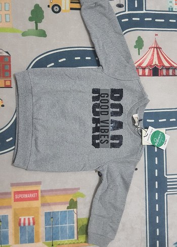 Koton Kids Koton Erkek Çocuk Gri Sweatshirt Detaylı