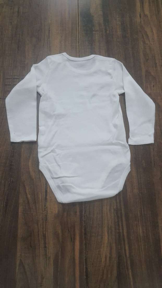 Helo Baby Uzun Kollu Beyaz Body Zıbın - Görsel 3