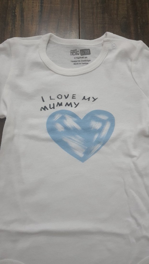 Helo Baby Uzun Kollu Beyaz Body Zıbın - Görsel 2