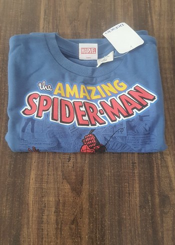Defacto Mavi Marvel Spiderman Örümcek Adam Baskılı Sweatshirt - Görsel 4