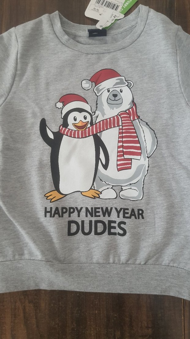 Lcwaikiki Yılbaşı Hayvan Baskı Sweatshirt - Görsel 3