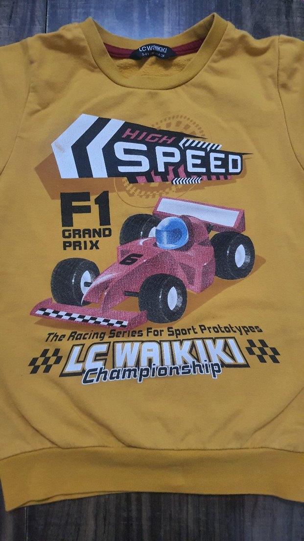 Lcwaikiki Yarış Arabası Baskı Sweatshirt - Görsel 2