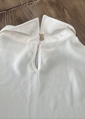 İnci Detaylı ekru çocuk bluz - Görsel 4