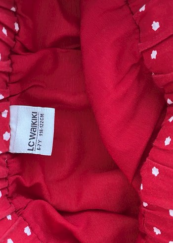 Kırmızı Puantiyeli Fırfırlı Kız Çocuk Etek - Görsel 4