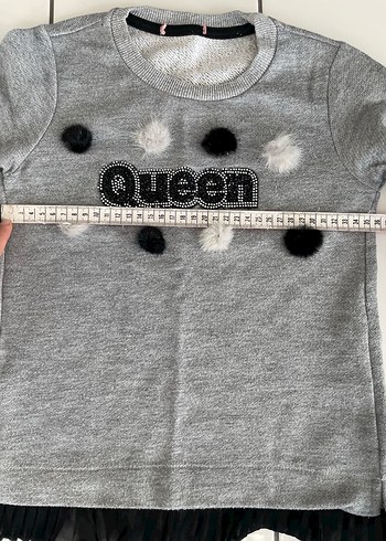 Kız Çocuk Gri Uzun Kollu Sweatshirt - Görsel 6