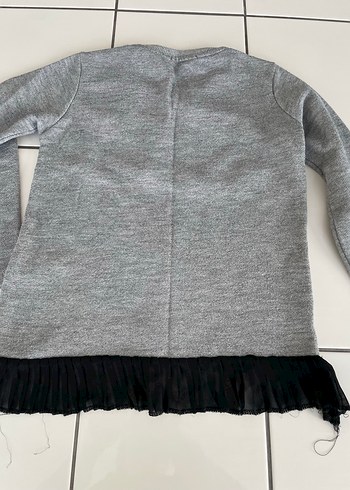 Kız Çocuk Gri Uzun Kollu Sweatshirt - Görsel 3