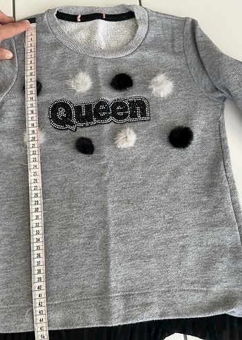 Kız Çocuk Gri Uzun Kollu Sweatshirt - Görsel 5