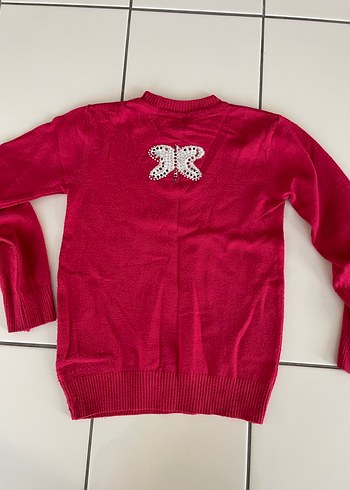 Pembe kız çocuk Triko Kazak - Görsel 2