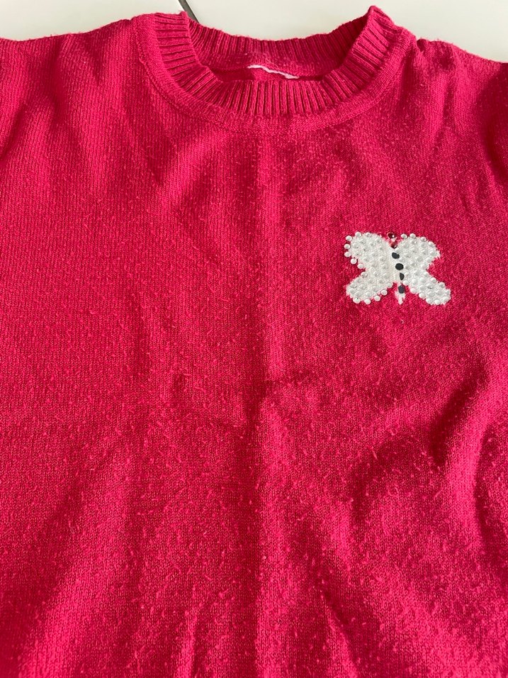 Pembe kız çocuk Triko Kazak - Görsel 3