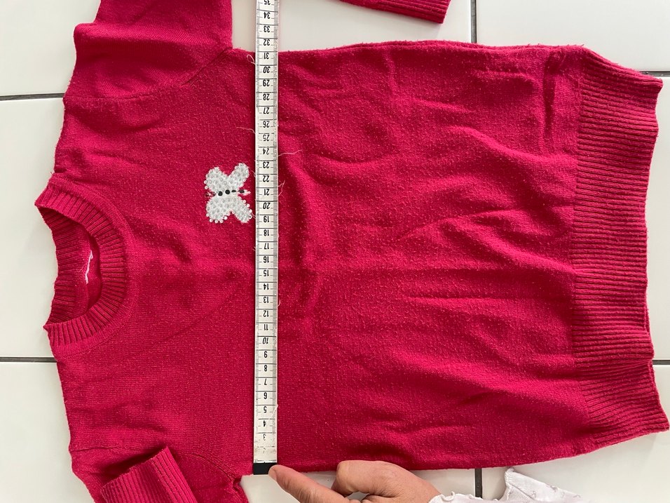 Pembe kız çocuk Triko Kazak - Görsel 4