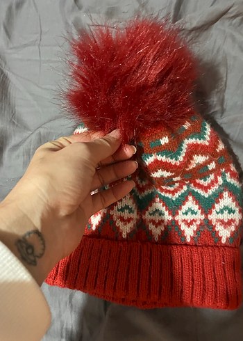 Renkli Bohem Örgü Kadın Bere - Görsel 2