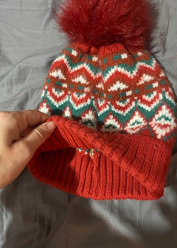 Renkli Bohem Örgü Kadın Bere - Görsel 3