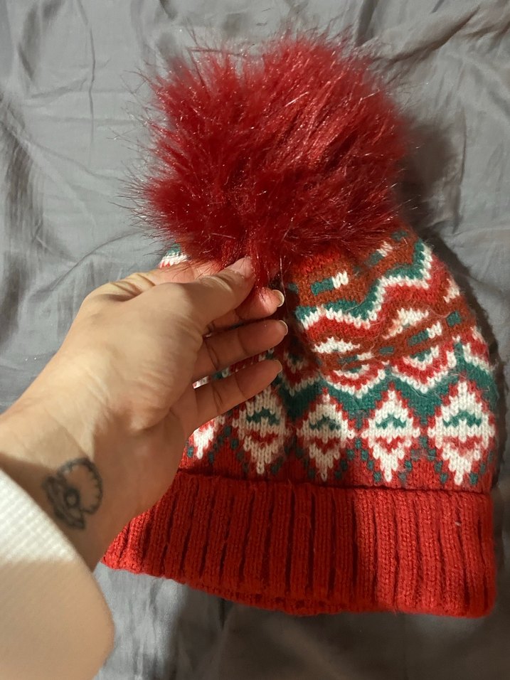 Renkli Bohem Örgü Kadın Bere - Görsel 2