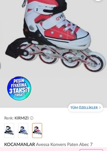 Kırmızı converse model Paten - Görsel 6