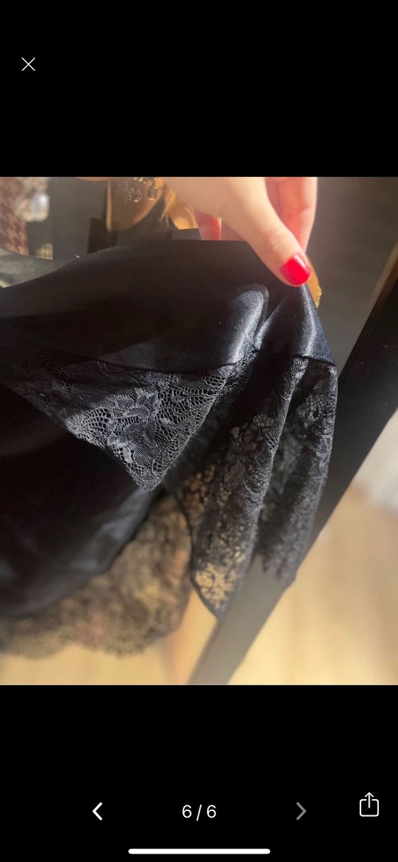 Siyah, Dökümlü, Uzun Gotik Etek - Görsel 3