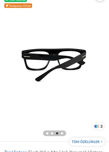 Şeffaf Camlı Siyah Modern Klasik Kadın Gözlüğü - Görsel 3